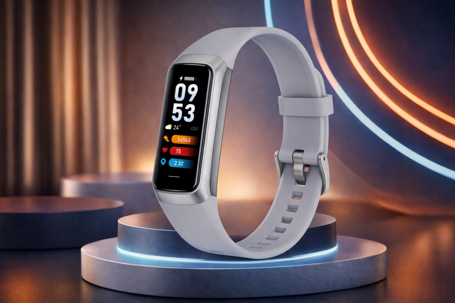 Slim Smart Fitness Tracker Band with Heart Rate, Sleep & Daily Activity Tracking