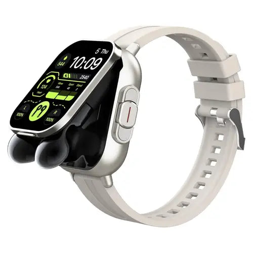Smartwatch with Integrated Bluetooth Earbuds & Health Monitoring