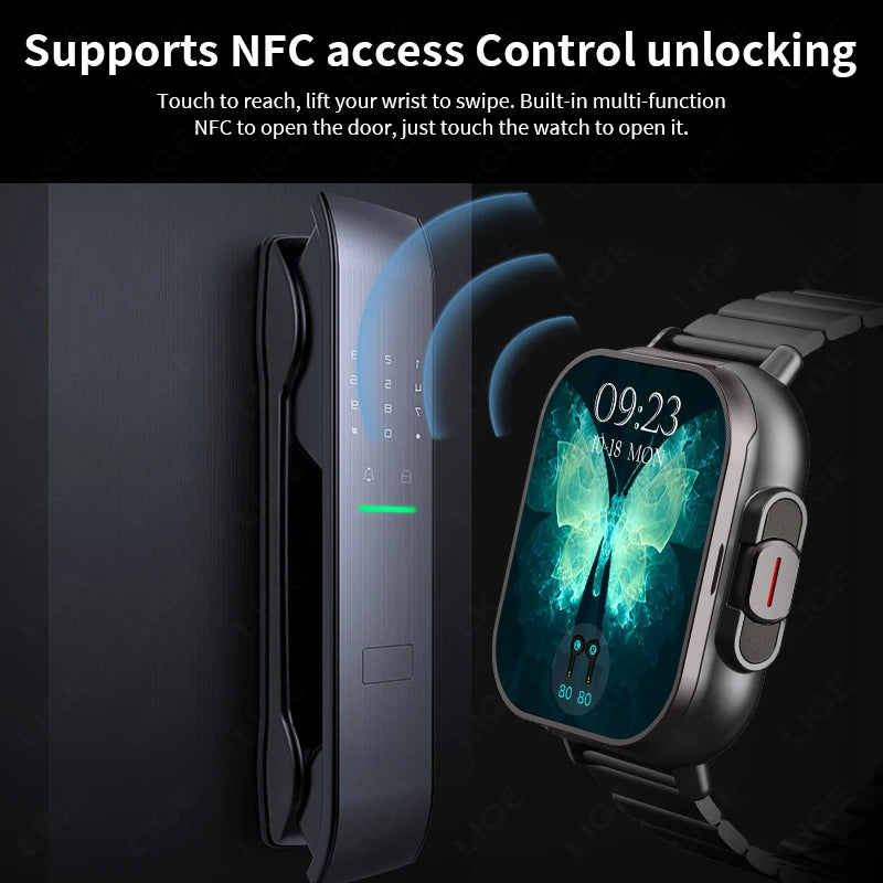 Smartwatch with Integrated Bluetooth Earbuds & Health Monitoring