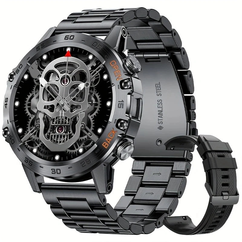 Men’s Fitness Smart Watch with Metal Bracelet & Health Tracking